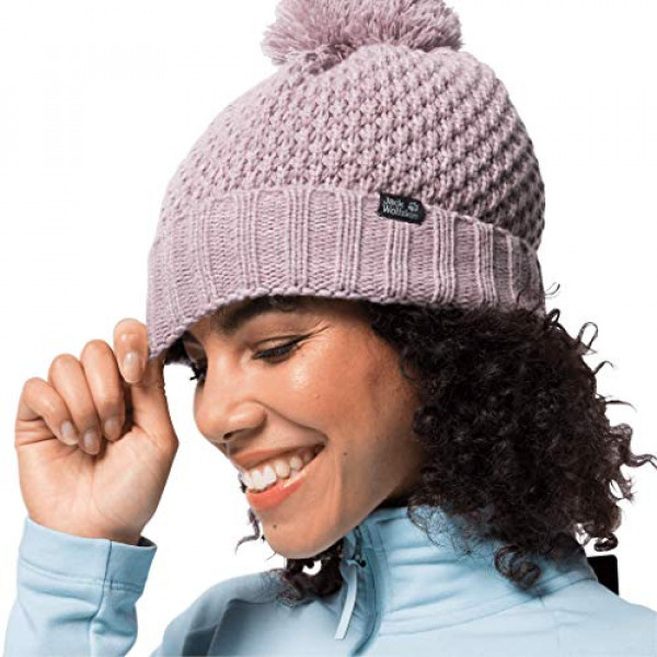 Jack Wolfskin Gorra De Punto Highloft Para Mujer, Violeta Perla, S