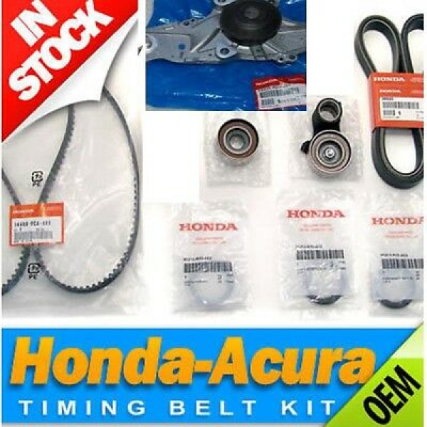 ¡NUEVO! Genuine / OEM Honda Acura Juego de servicio de bomba de agua y correa de distribución> V6 2003-2014
