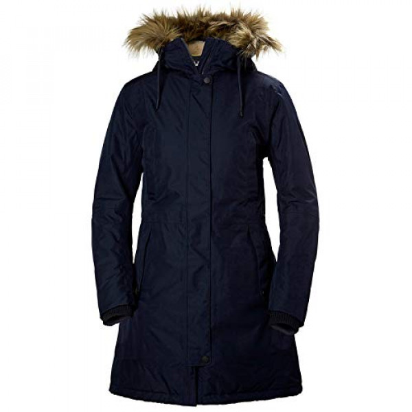 Helly Hansen Mayen Parka impermeable con capucha y transpirable para mujer, 597 Navy, X-Small