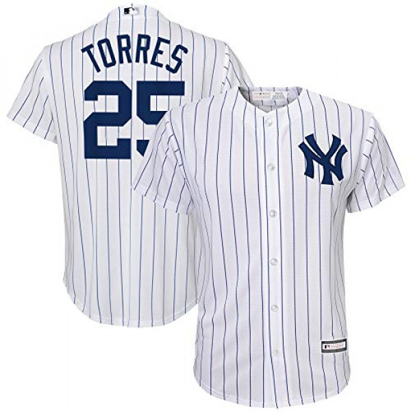 Gleyber Torres New York Yankees MLB Boys Youth 8-20 Player Jersey (blanco local, juvenil medio 10-12)
