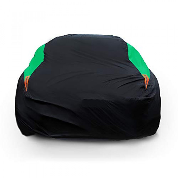 MORNYRAY Funda de coche impermeable para todo tipo de clima, resistente al viento, a prueba de nieve, exterior, cubierta completa para coche, protección solar contra la lluvia, protección UV, ajuste universal para sedán (longitud del sedán de 186-193 pulg