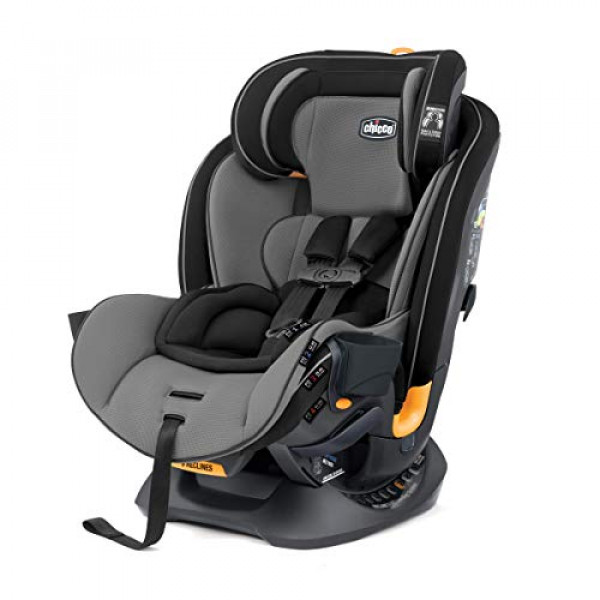 Asiento de automóvil convertible 4 en 1 Chicco Fit4 | Todo-en-Uno más fácil desde el bebé hasta el refuerzo | 10 años de uso - Onyx