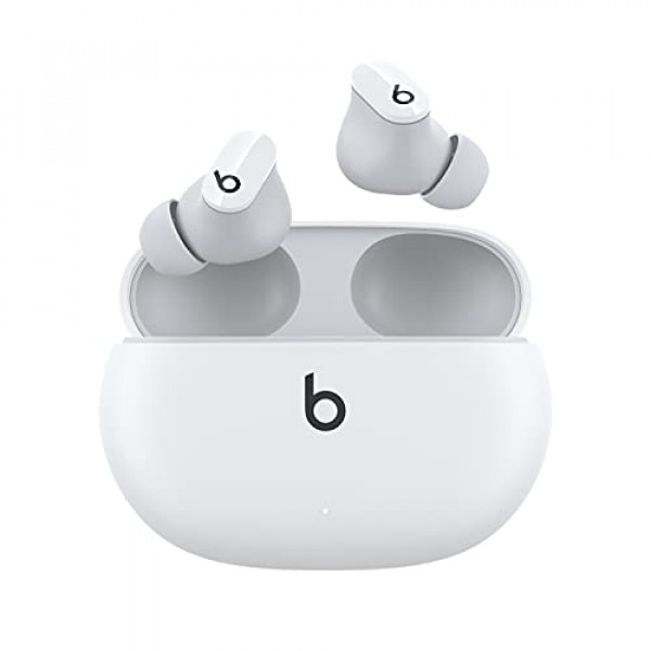 New Beats Studio Buds - Auriculares inalámbricos con cancelación de ruido verdaderos - Compatible con Apple y Android, micrófono incorporado, clasificación IPX4, auriculares resistentes al sudor, auriculares Bluetooth de clase 1 - blanco