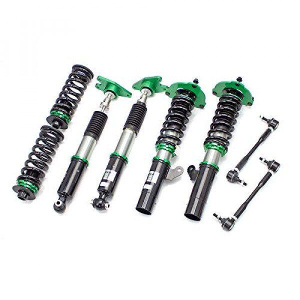 Rev9 R9-HS2-077_1 compatible con BMW Serie 3 RWD (F30) 2012-18 Hyper-Street II Coilover Kit con 32 posiciones de ajuste de fuerza de amortiguación Kit de bajada, 32 niveles de ajuste de amortiguación, altura de manejo ajustable