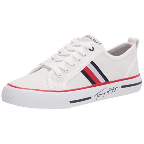 Tommy Hilfiger Twglorie Sneaker para mujer, White137, 8.5 US