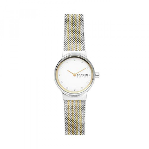 Reloj de cuarzo Skagen Freja para mujer con correa de acero inoxidable, multicolor, 14 (Modelo: SKW2698)