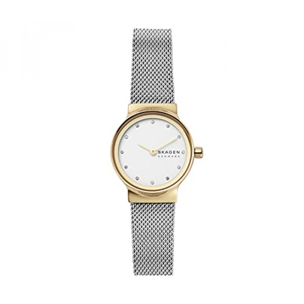 Skagen Freja Reloj analógico de cuarzo de acero inoxidable para mujer con correa de acero inoxidable, plateado, 14 (Modelo: SKW2666)