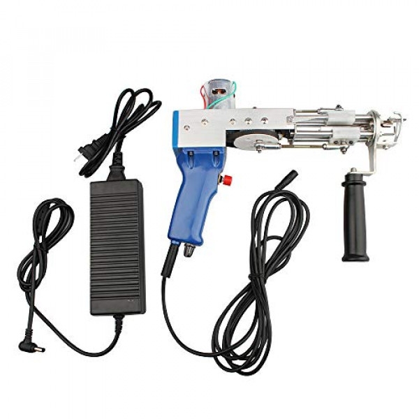MXBAOHENG Pistola de mechones de alfombras 9-21 mm Máquina de tejer de alfombras eléctrica Máquina de flocado de pila de bucle Ametralladora de mano para tejer 110 V-220 V