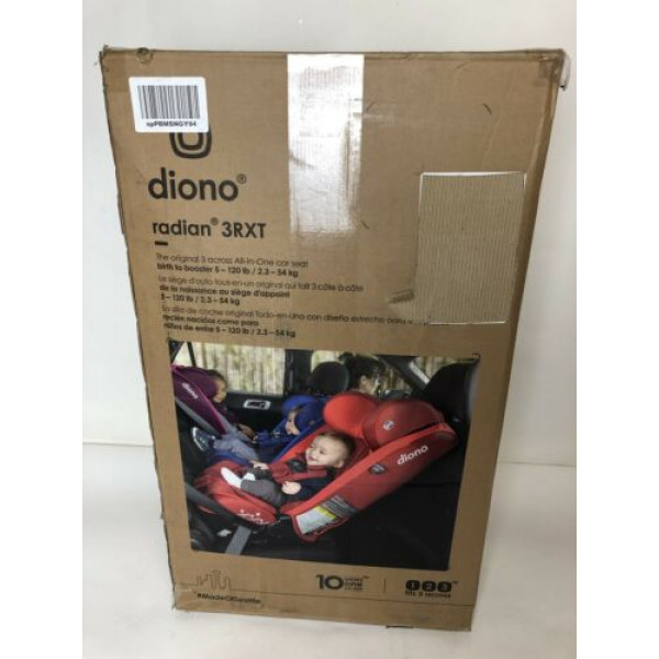 Diono Radian 3RXT All-in-One Convertible + Booster Asiento de seguridad infantil para automóvil, listón gris