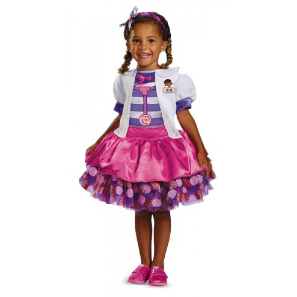 Disguise Disney Doc McStuffins Tutu Deluxe Disfraz para niñas pequeñas, M (3T-4T)