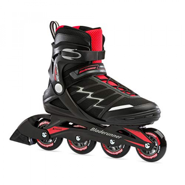 Bladerunner by Rollerblade Advantage Pro XT Patines en línea para hombres y adultos, Negro y rojo, Patines en línea, 12