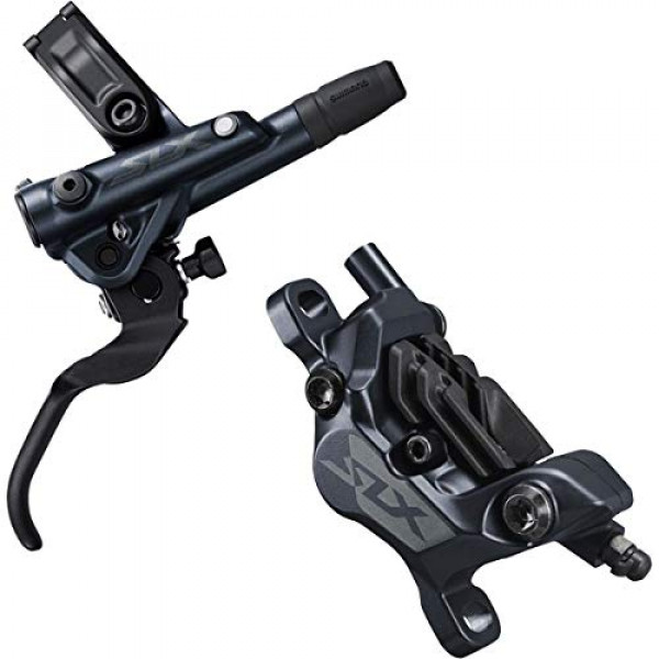 Freno de disco y palanca SHIMANO SLX BL-M7100 / BR-M7100 - Trasero, hidráulico, montaje en poste, 2 pistones, negro