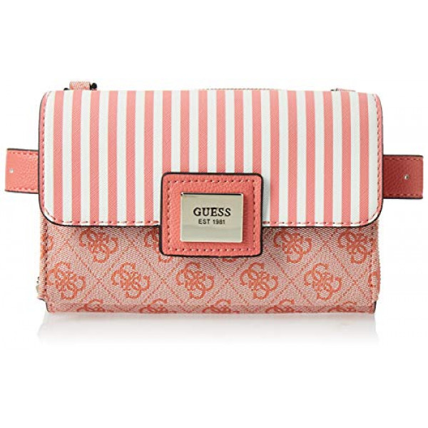 Guess Mujer Candace Convertible Crossbody Belt Bag Cross Body - Coral