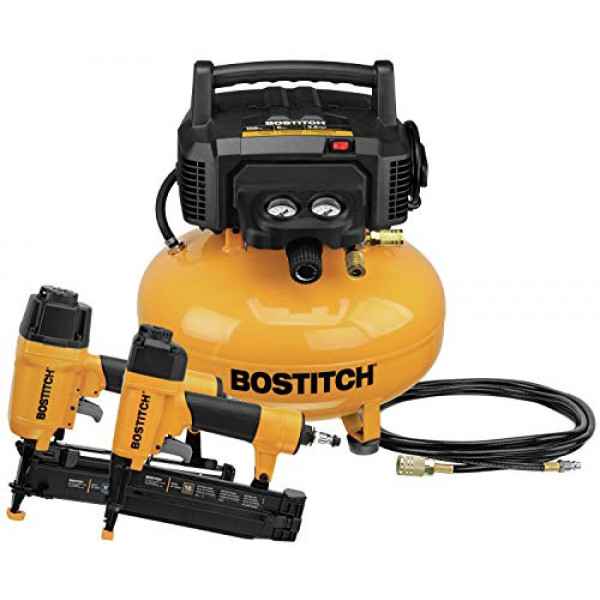 Kit combinado de compresor de aire BOSTITCH, 2 herramientas (BTFP2KIT)