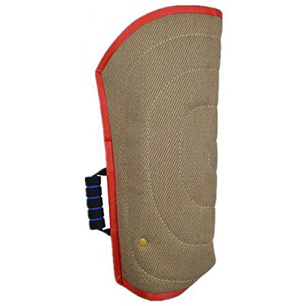 Morezi - Protección de entrenamiento con mangas para mordeduras de perro, yute resistente, duradero, apto para pitbull, mastín de pastor alemán, cachorro, perros pequeños, entrenamiento, morder, juguete para tirar, rojo