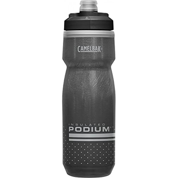 Botella de agua aislada para bicicleta CamelBak Podium Chill, 21 oz, color negro