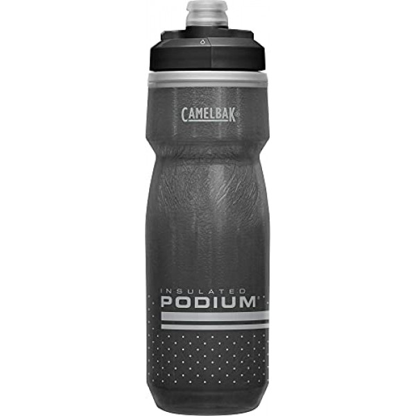 Botella de agua para bicicleta con aislamiento Podium Chill, 21 oz, color negro - 1