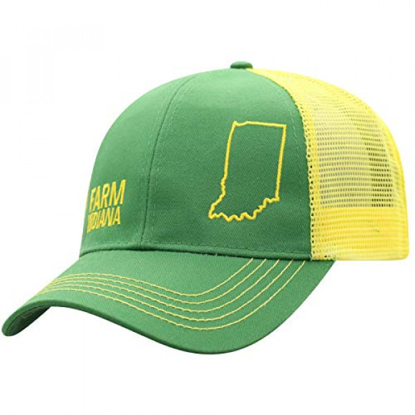 John Deere Farm State Pride Gorra-Verde y Amarillo-Indiana