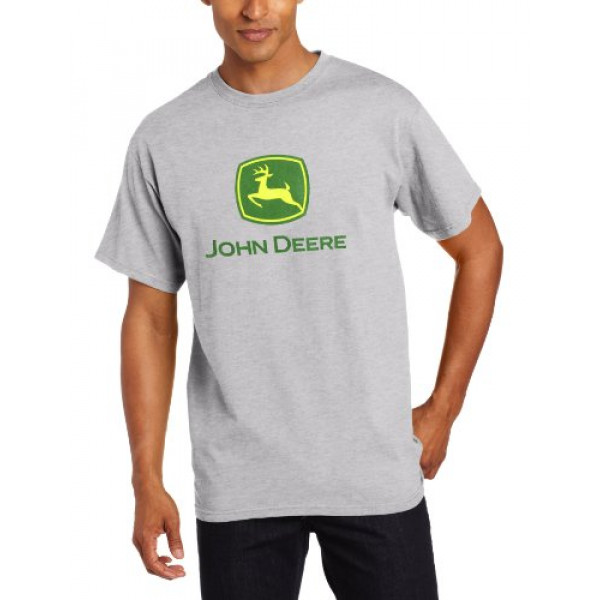 Camiseta con logo de John Deere - Hombre - Gris Oxford, Mediana