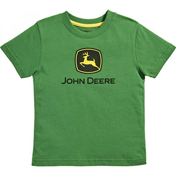 John Deere - Camiseta de manga corta para niños pequeños, color verde, 2T