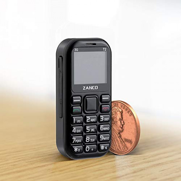 zanco Tiny t2 El teléfono móvil 3G WCDMA más pequeño del mundo, el mini teléfono más pequeño Teléfono pequeño Teléfono de viaje, teléfono celular de bolsillo (con cambiador de voz (stock limitado disponible)