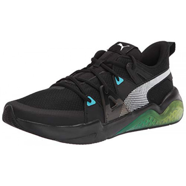 Zapatillas para correr PUMA Cell Fraction para hombre, alerta negra, azul y amarilla, 9.5