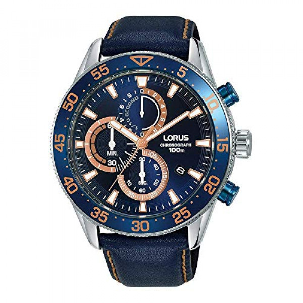 Lorus Sport Man Reloj analógico de cuarzo para hombre con pulsera de cuero RM341FX9