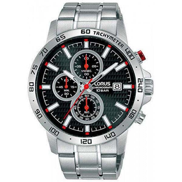 Lorus Sport Man Reloj analógico de cuarzo para hombre con brazalete de acero inoxidable RM303GX9