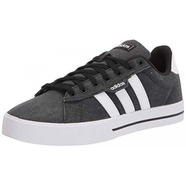 adidas Hombre Daily 3.0 Zapatillas de skate, Negro / Blanco / Negro, 7