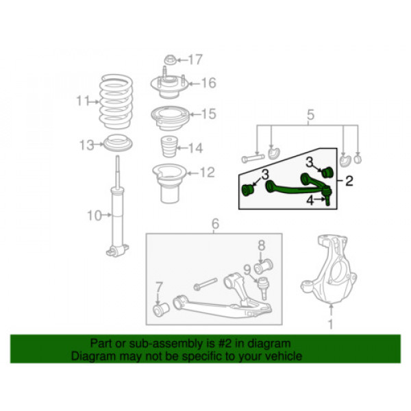 Brazo de control de suspensión superior ACDelco 25812726 GM FACTORY PART