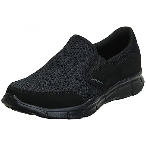 Skechers Equalizer Persistent Slip-On Sneaker para hombre, negro / carbón, 11,5 de ancho