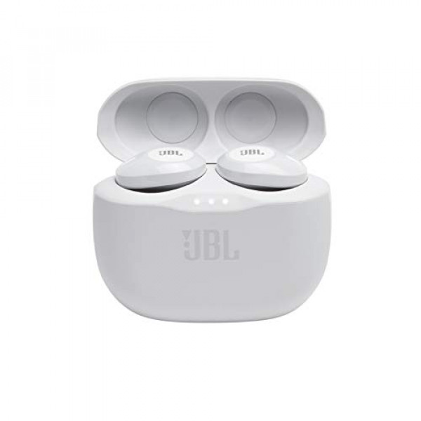 JBL Tune 125TWS Auriculares internos inalámbricos verdaderos - JBL Pure Bass Sound, batería de 32 H, Bluetooth, par rápido, cómodo, llamadas inalámbricas, música, asistente de voz nativo (blanco)