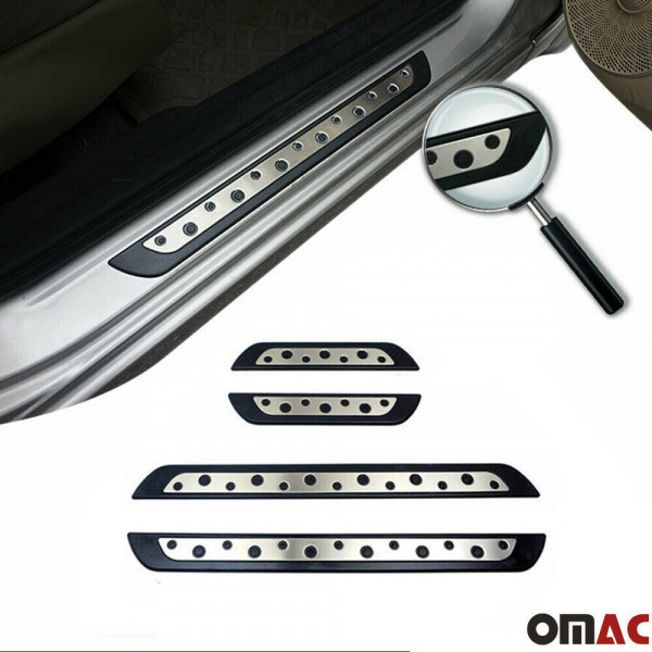 Placa de desgaste de la cubierta del umbral de la puerta S. Acero sobre plástico 4 piezas para Jeep Grand Cherokee
