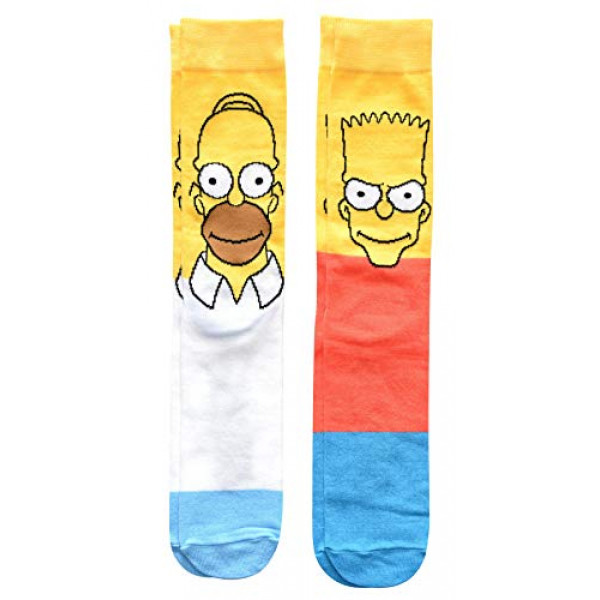 Paquete de 2 pares de calcetines deportivos para hombre Hyp The Simpsons Bart and Homer