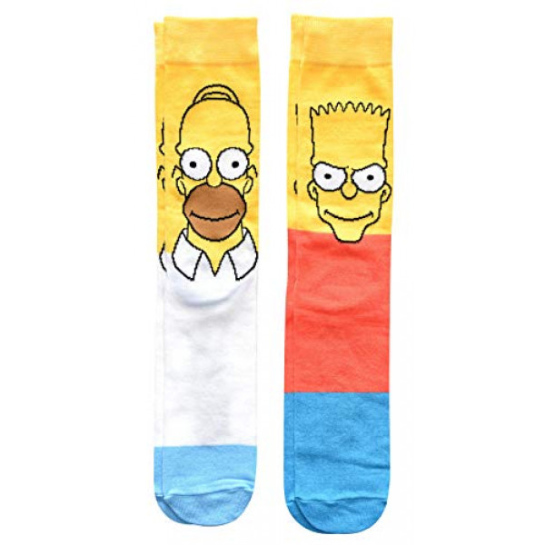 Paquete de 2 pares de calcetines deportivos para hombre Hyp The Simpsons Bart and Homer