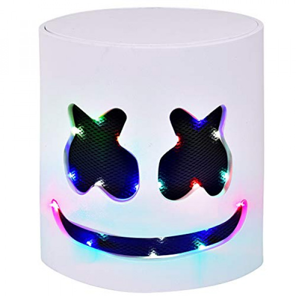 Halloween DJ Mask - Festival de música Máscaras de cabeza completa Casco para hombres Mujeres Niños Acción de gracias Navidad Halloween Glow Máscara LED