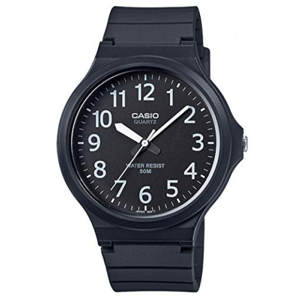 Reloj Casio MW-240-1BVEF para hombre Core de gran tamaño con correa de resina negra