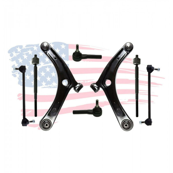 Kit de suspensión de 8 piezas para Dodge Caliber Compass Jeep Patriot Tie Rods Control Arm
