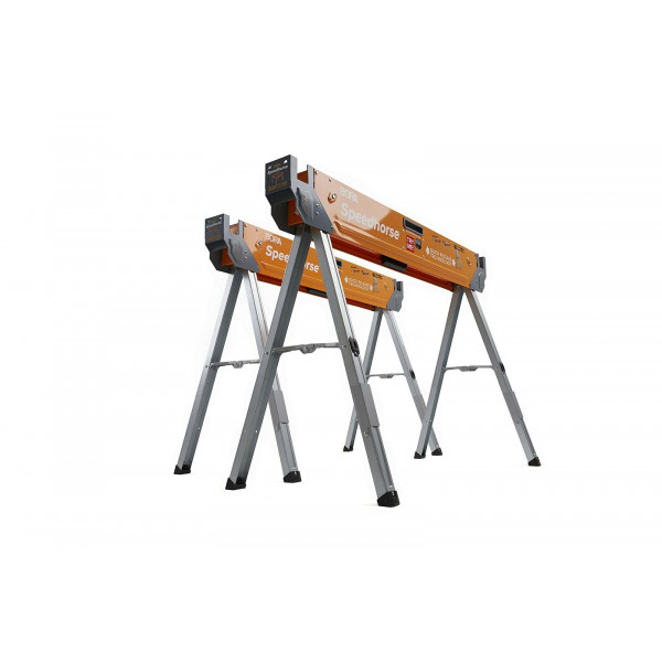 Bora Speed ​​Saw Caballo Soporte de mesa con patas plegables Tapa de metal 2x4 Paquete de 2 PM4500T Nuevo