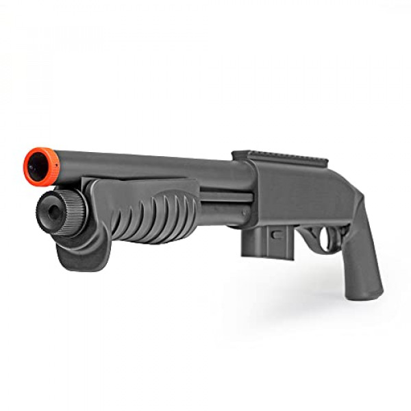 BBTac Airsoft Shotgun Shorty Pump Action Spring Airsoft Gun M401 Potente FPS con clip