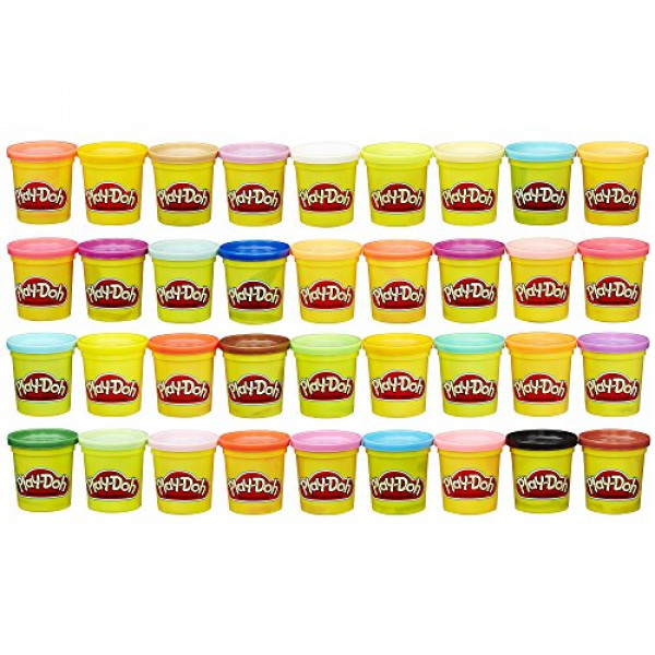 Play-Doh Modeling Compound paquete de 36 cajas de colores, no tóxico, colores surtidos, latas de 3 oz (exclusivo de Amazon)