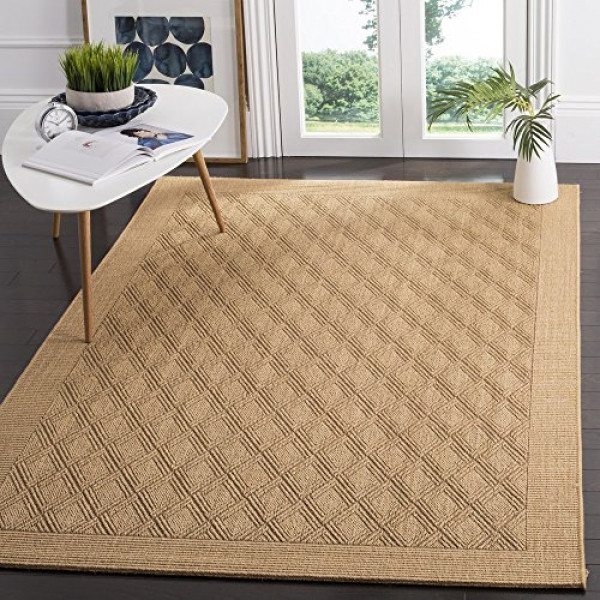 Safavieh Palm Beach Collection PAB351M Alfombra de área de yute y sisal, 3 'x 5', Maíz