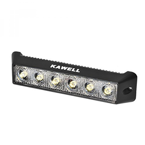 KAWELL - Barra de luz LED de 18 W, 7,5 pulgadas, luces antiniebla todoterreno para ATV, barco, SUV, camión, luz LED de trabajo