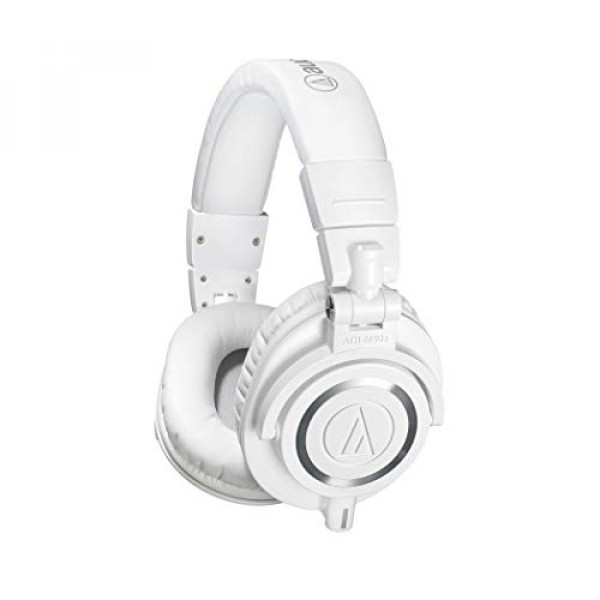 Audio-Technica ATH-M50XWH Auriculares profesionales para monitor de estudio, color blanco