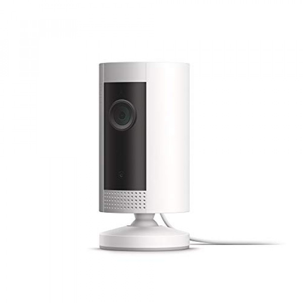 Ring Indoor Cam, cámara de seguridad HD compacta enchufable con conversación bidireccional, funciona con Alexa - Blanco