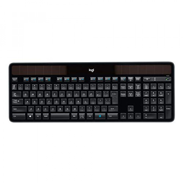 Logitech K750 Teclado ultrafino solar inalámbrico PC Windows Negro Diseño en inglés / español