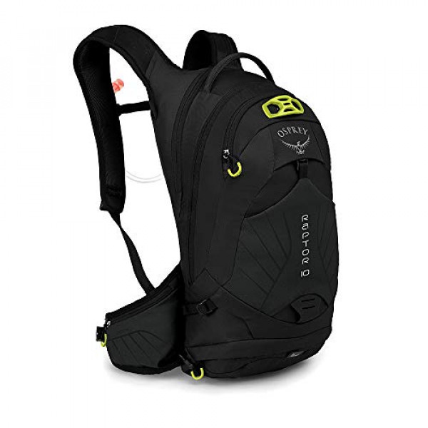 Mochila de hidratación para bicicleta Osprey Raptor 10 para hombre, color negro