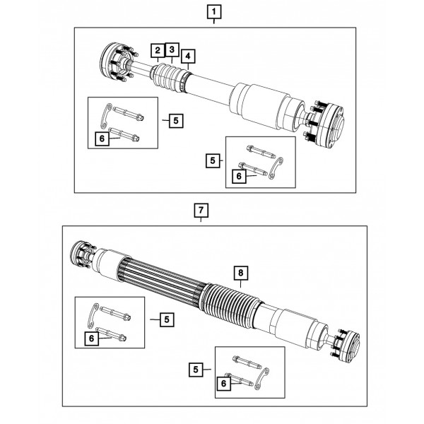 Eje de transmisión genuino MOPAR 68022105AC