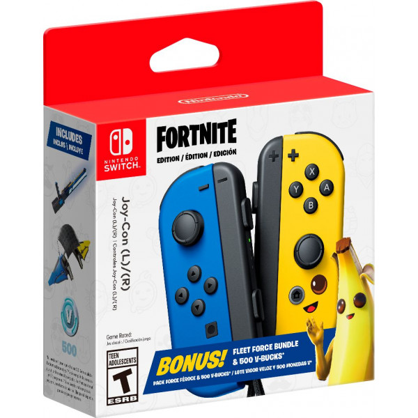 Nintendo - Joy-Con (L) / (R) Fortnite Fleet Force Bundle - Azul y amarillo