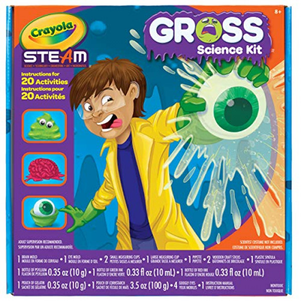 Crayola Gross Science Kit para niños, juguete educativo, regalo para niños, 8, 9, 10, 11